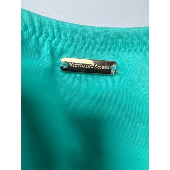 victoria's secret mid rise bikini push-up top aqua size L/36D - Picture 8 of 9